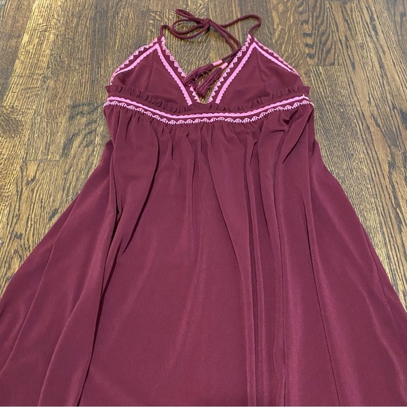 NWOT Express high low boho embroidered halter maxi dress - Picture 2 of 14